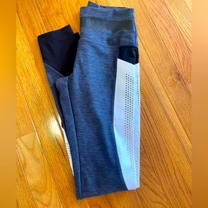 Pink black leggings extra small black and white